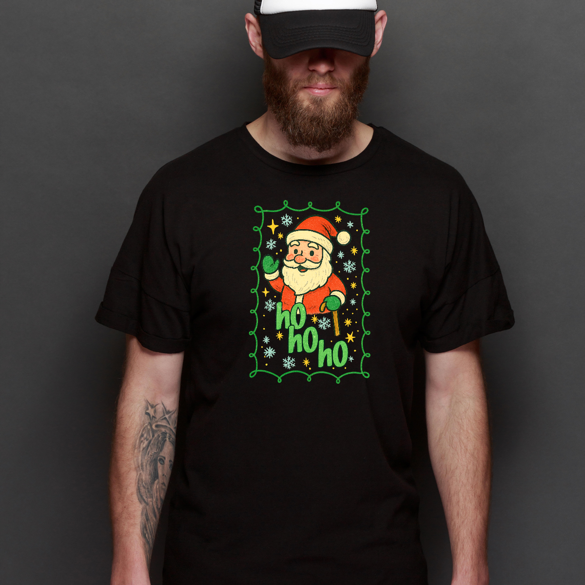 Santa Claus Christmas V5 T-Shirt Cartoon Tee