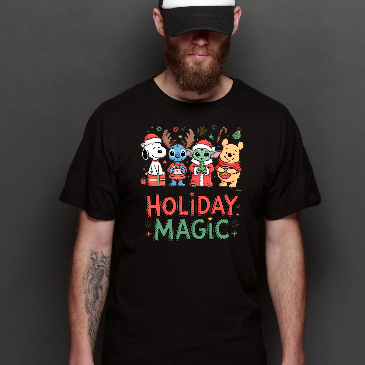 Holiday Magic Christmas T-Shirt Cartoon Tee