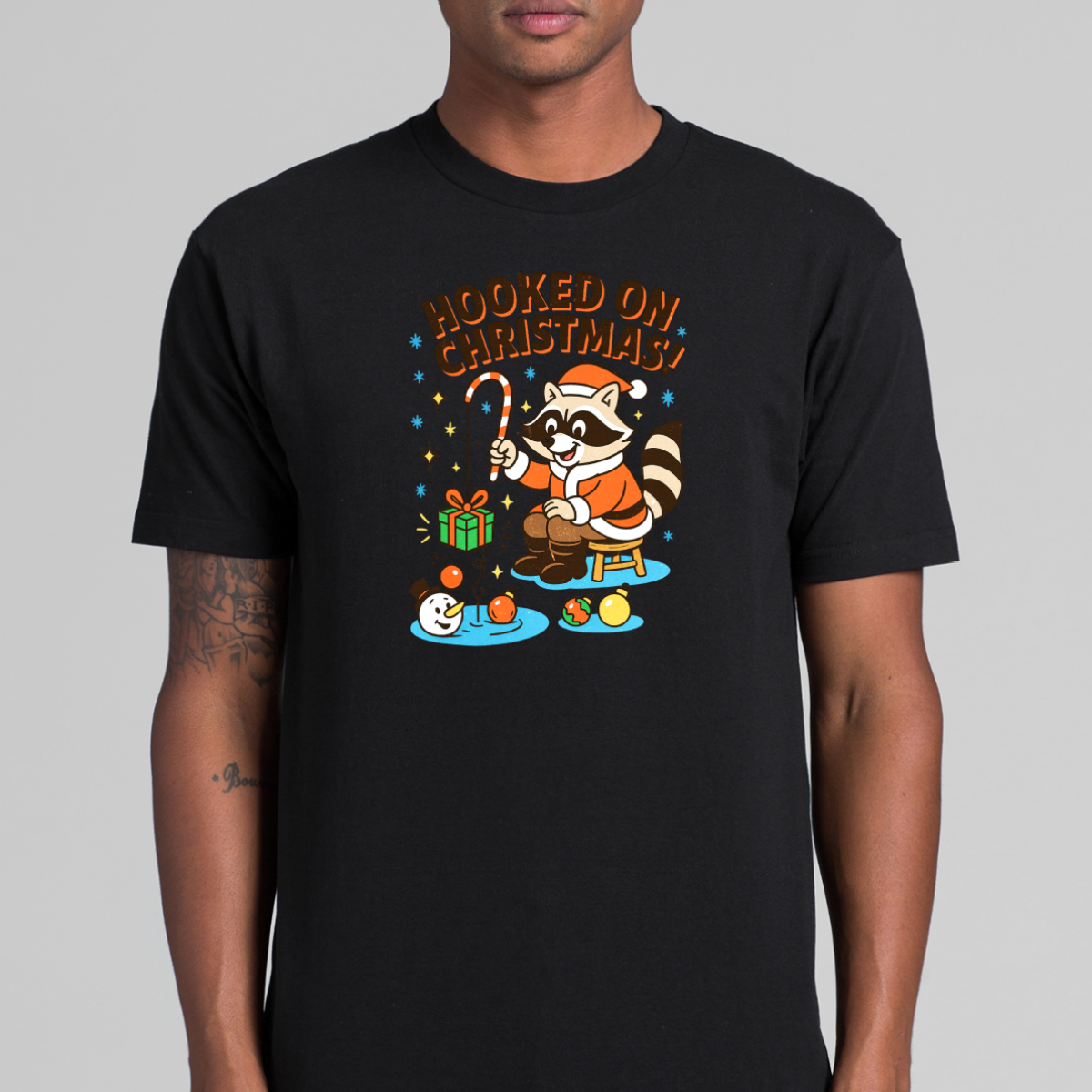 Hooked On Christmas T-Shirt Cartoon Tee
