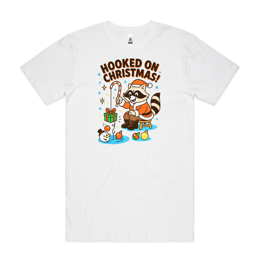 Hooked On Christmas T-Shirt Cartoon Tee