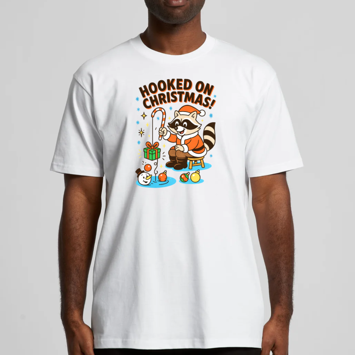 Hooked On Christmas T-Shirt Cartoon Tee