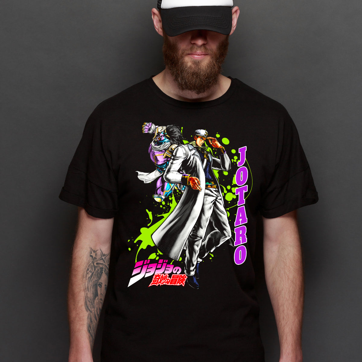 Jojo's Bizarre Adventure Jotaro Kujo V3 T-shirt Japanese anime