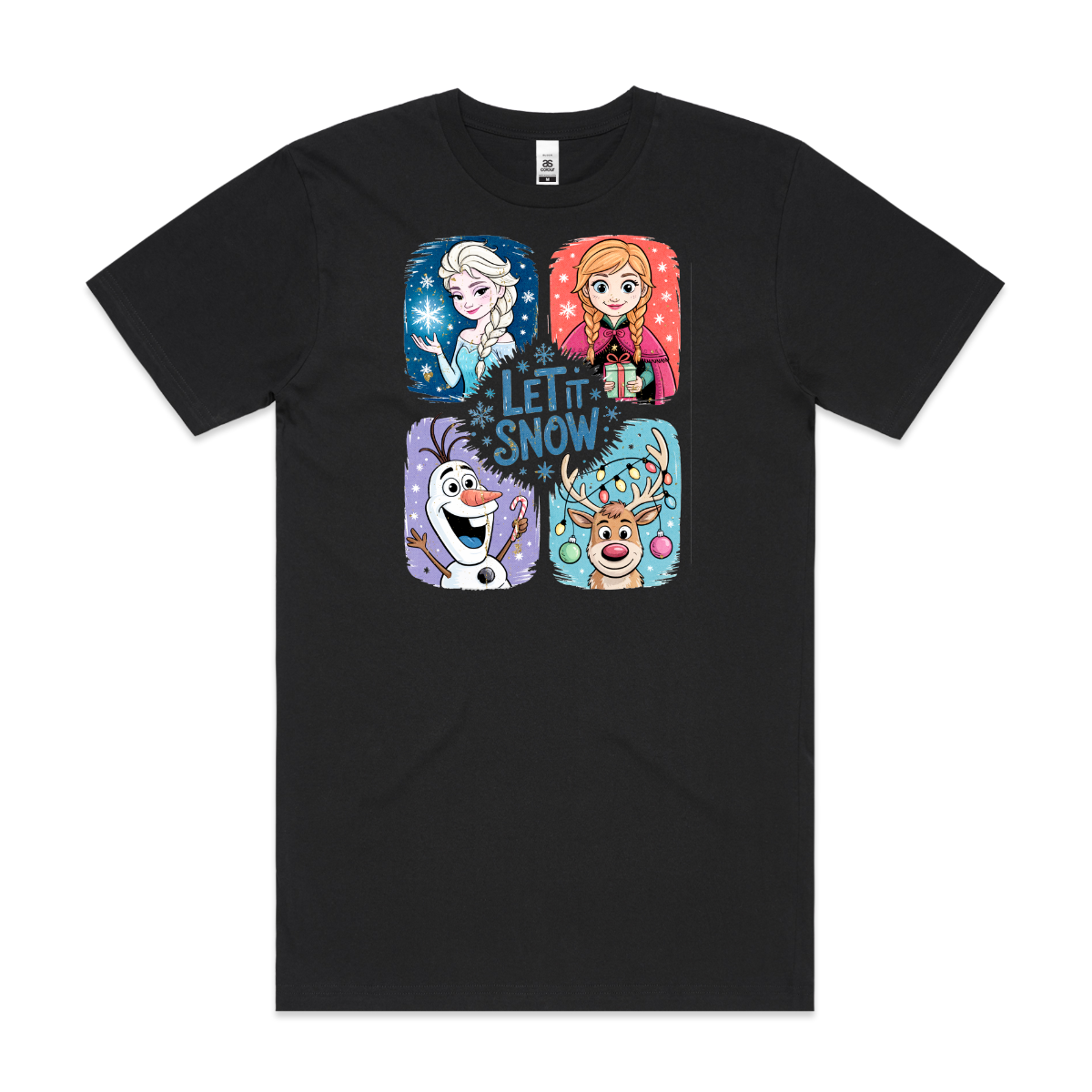 Frozen "Let's Snow" Christmas T-Shirt Cartoon Tee