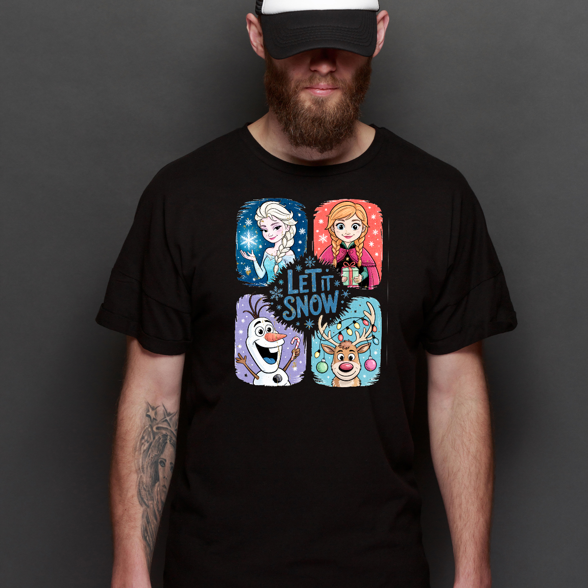 Frozen "Let's Snow" Christmas T-Shirt Cartoon Tee