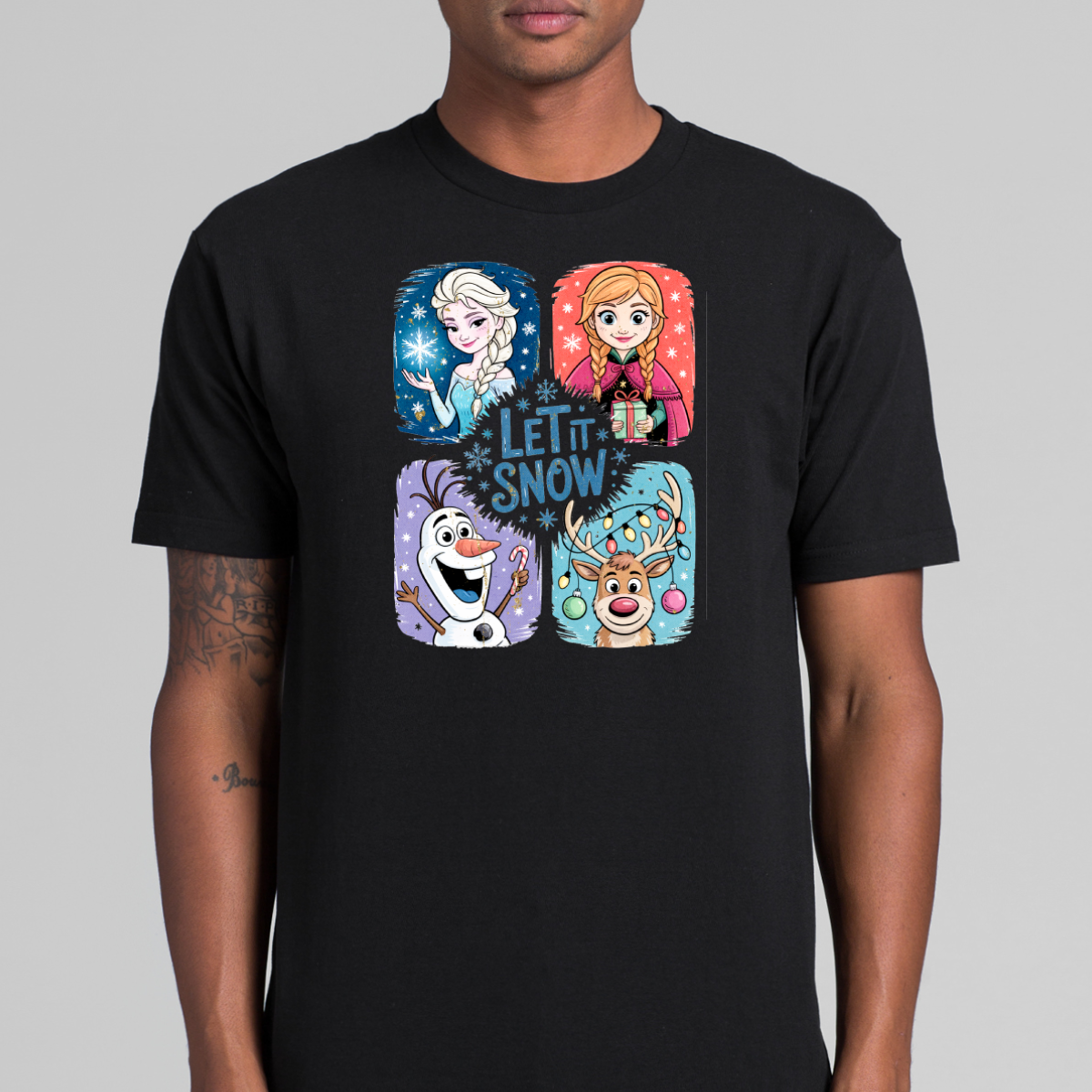 Frozen "Let's Snow" Christmas T-Shirt Cartoon Tee