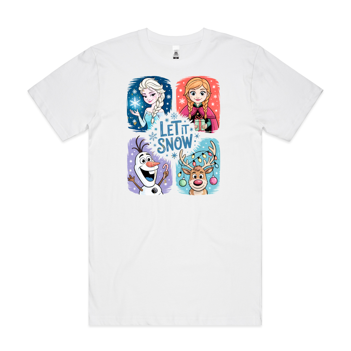 Frozen "Let's Snow" Christmas T-Shirt Cartoon Tee