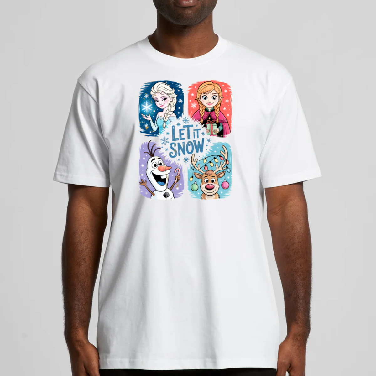 Frozen "Let's Snow" Christmas T-Shirt Cartoon Tee