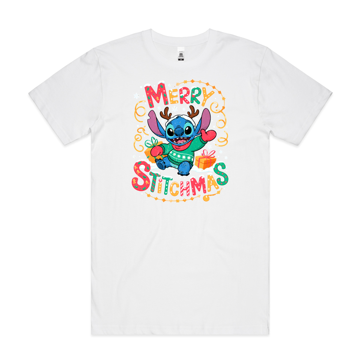 Merry Stitchmas Christmas T-Shirt Cartoon Tee