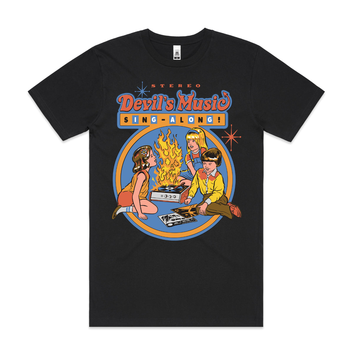 Devil's Music Sing-Along T-shirt Funny Cartoon Tee