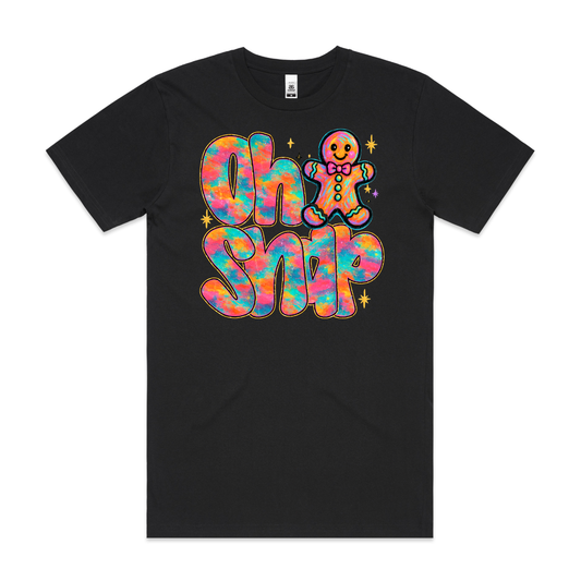 Gingerbread Man Oh Snap! Christmas V9 T-Shirt Cartoon Tee