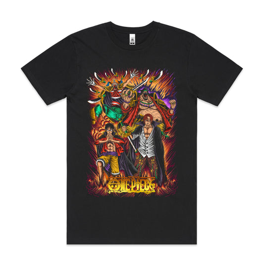 One Piece V18 New Four Emperors  T-Shirt Japanese Anime Tee