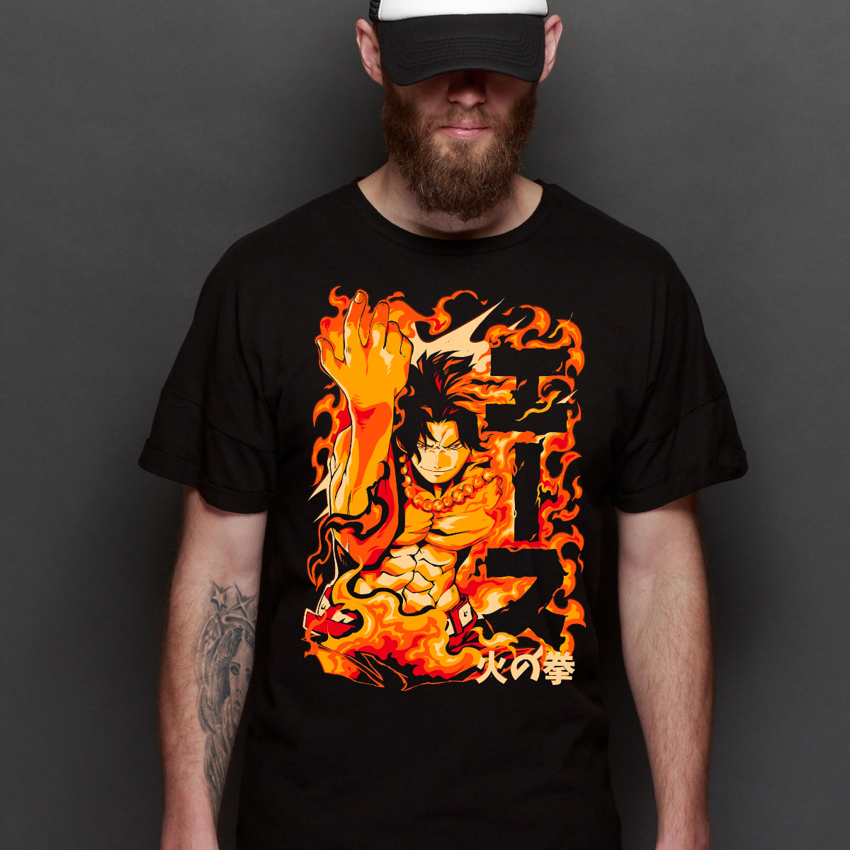 One Piece Portgas D. Ace V4 T-Shirt Japanese Anime Tee
