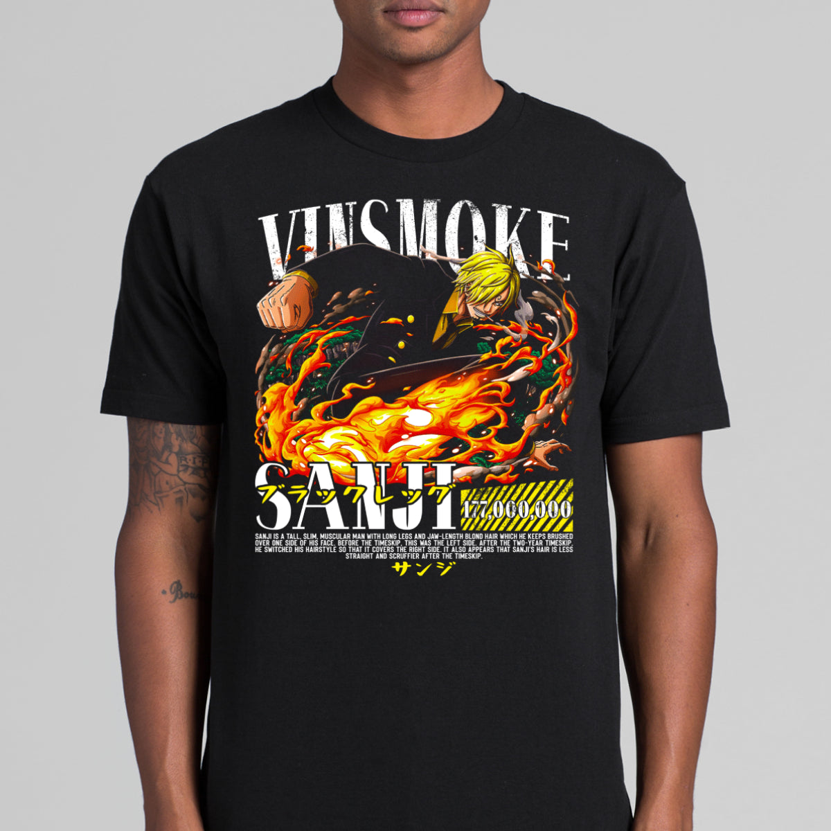 One Piece Vinsmoke Sanji V2 T-Shirt Japanese Anime Tee