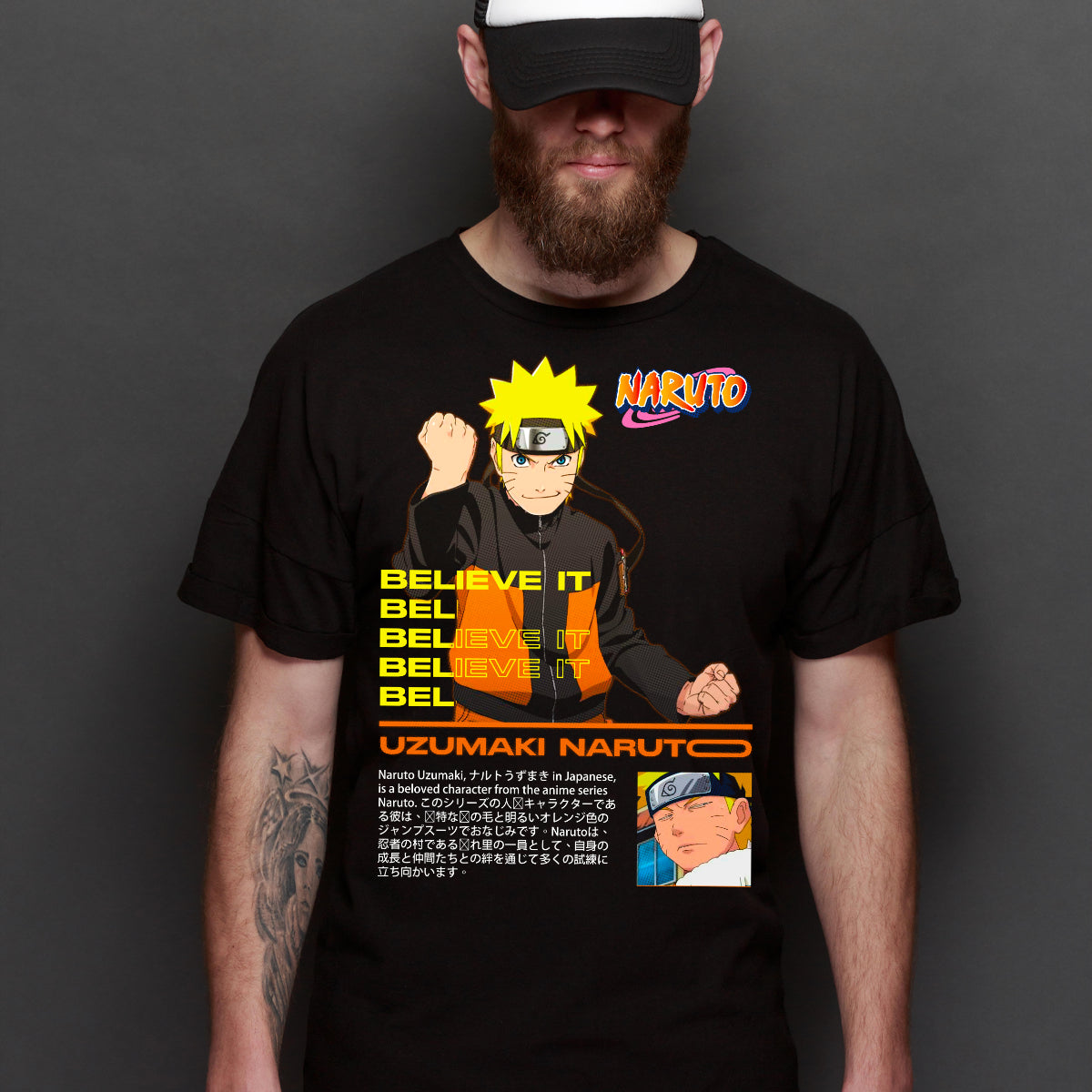 Naruto V17 T-shirt Japanese anime Tee