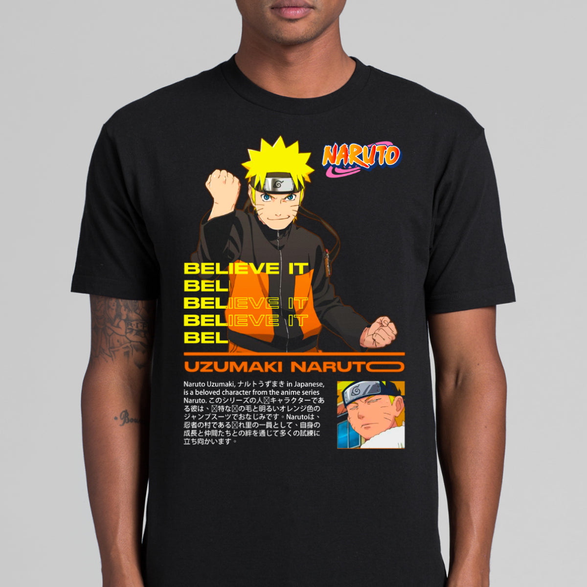 Naruto V17 T-shirt Japanese anime Tee