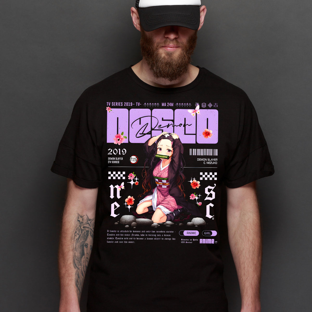 Demon Slayer Nezuko Kamado Ver8 T-shirt Japanese Anime Tee