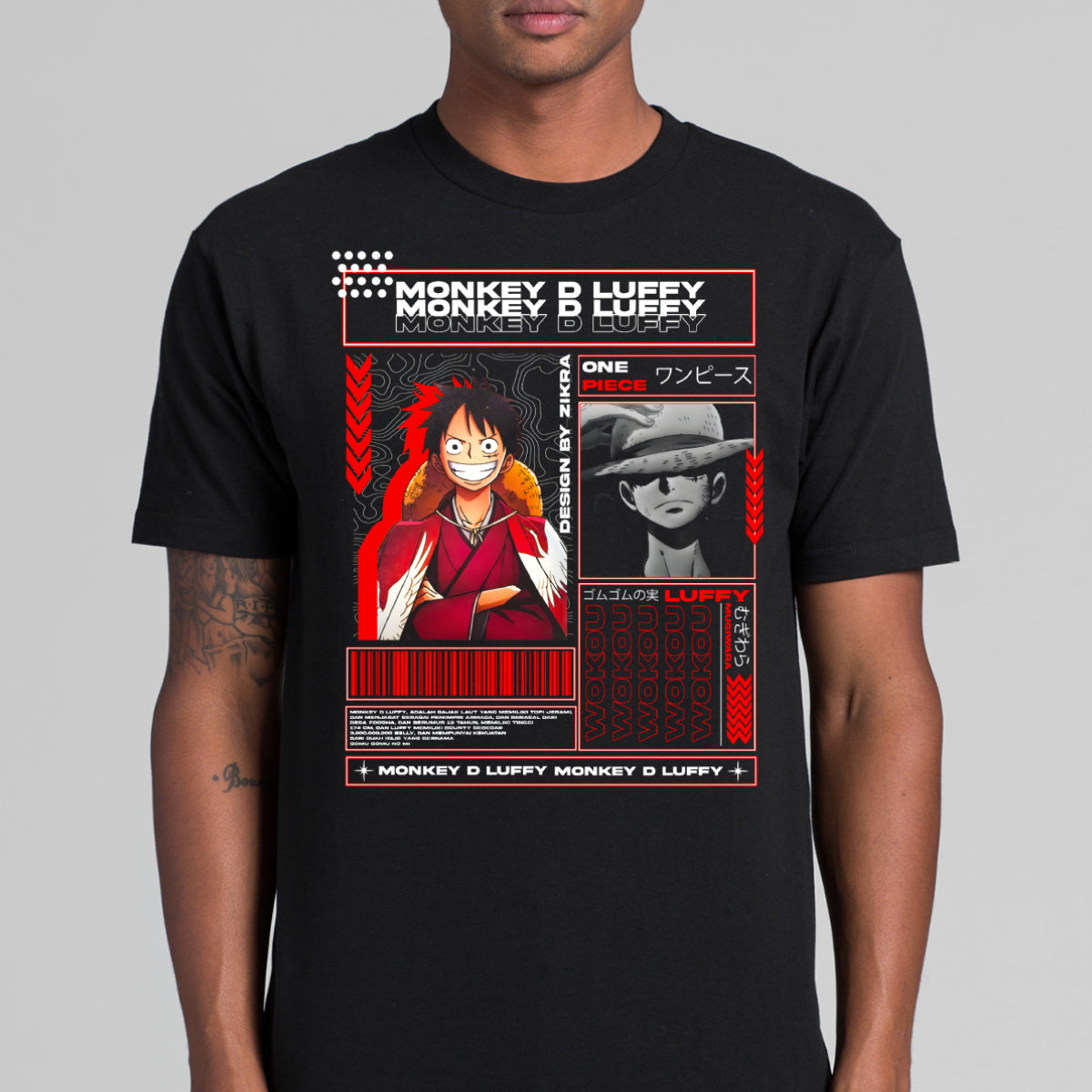 One Piece Luffy D Monkey V7 T-shirt Japanese Anime Tee