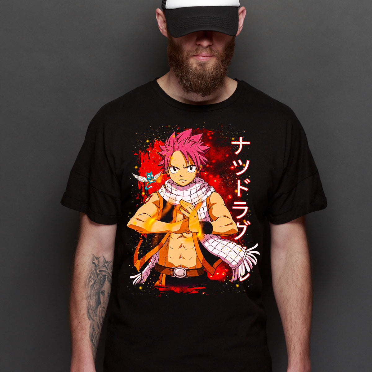 Fairy Tail Natsu Dragneel V3 T-Shirt Japanese Anime Tee