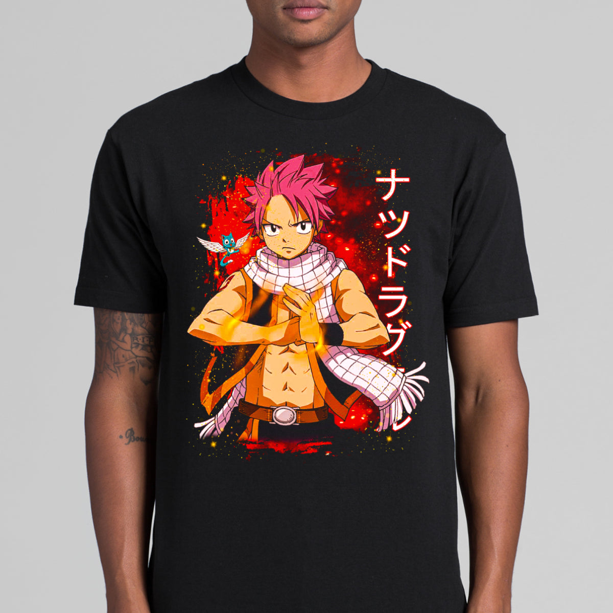 Fairy Tail Natsu Dragneel V3 T-Shirt Japanese Anime Tee