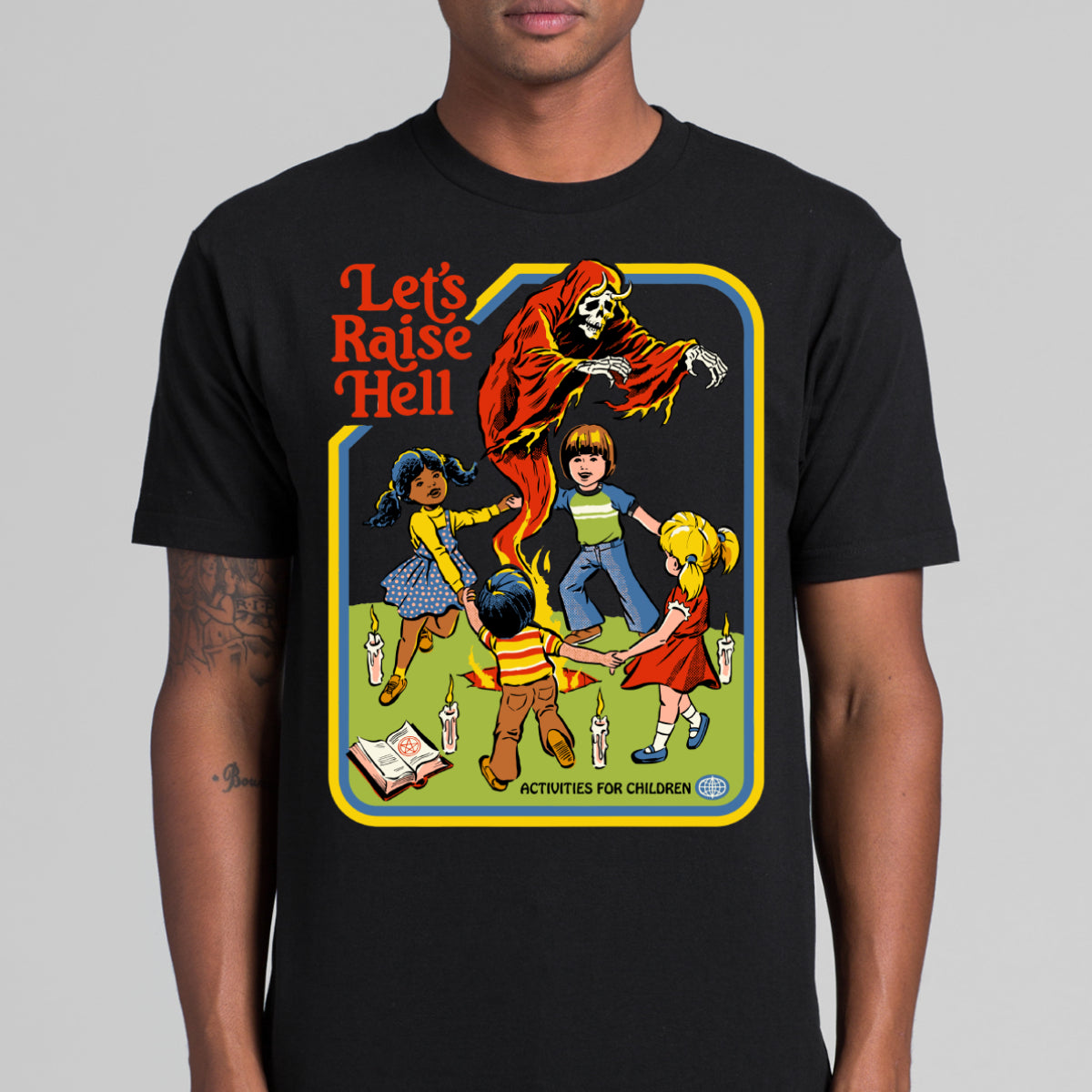 Let's Raise Hell T-shirt Funny Cartoon Tee