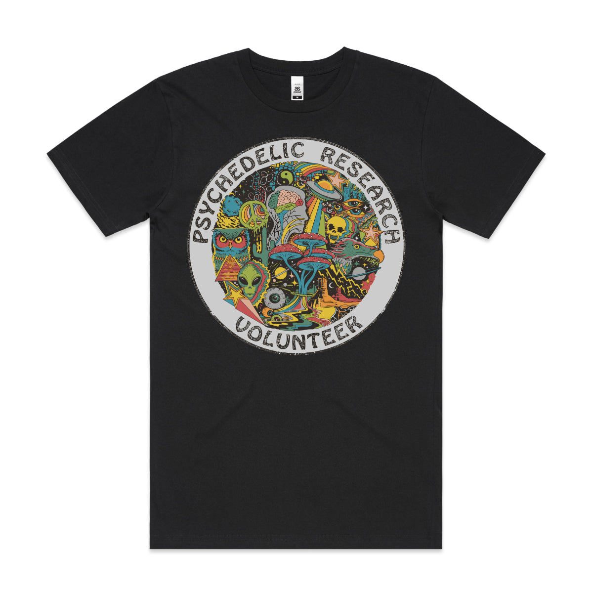 Psychedelic Research Volunteer T-shirt Funny Cartoon Tee