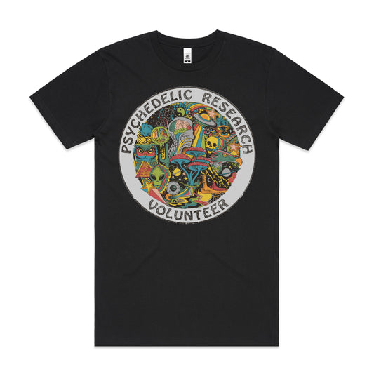 Psychedelic Research Volunteer T-shirt Funny Cartoon Tee