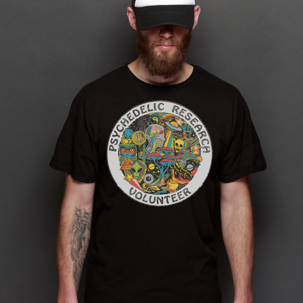 Psychedelic Research Volunteer T-shirt Funny Cartoon Tee
