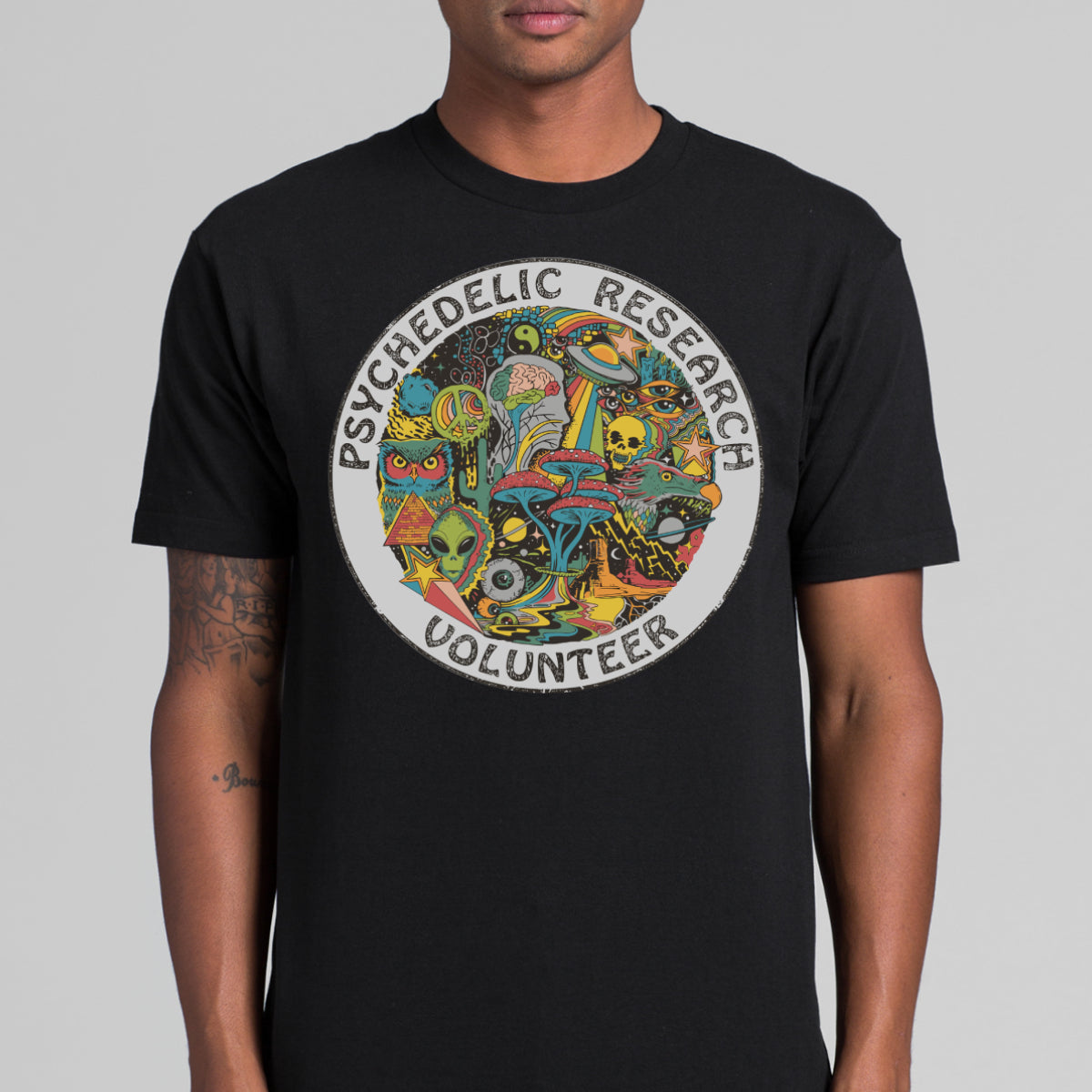 Psychedelic Research Volunteer T-shirt Funny Cartoon Tee