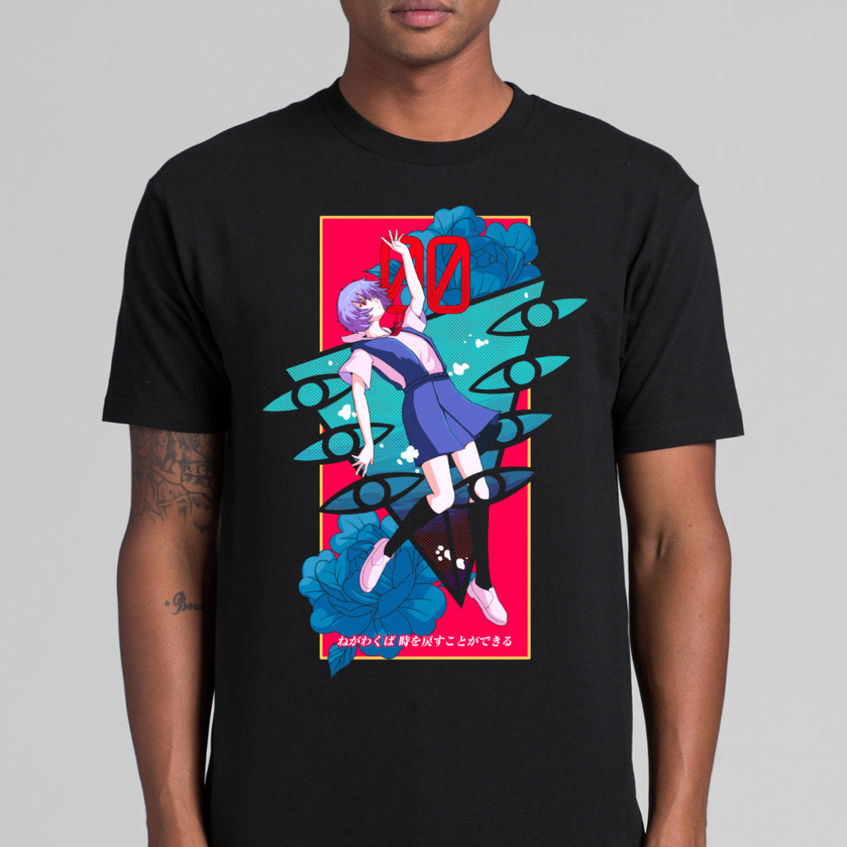 Neon Genesis Evangelion V6 Rei Ayanami T-Shirt Japanese Anime Tee