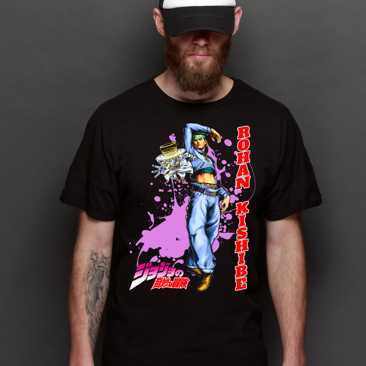 Jojo's Bizarre Adventure Rohan Kishibe T-shirt Japanese anime