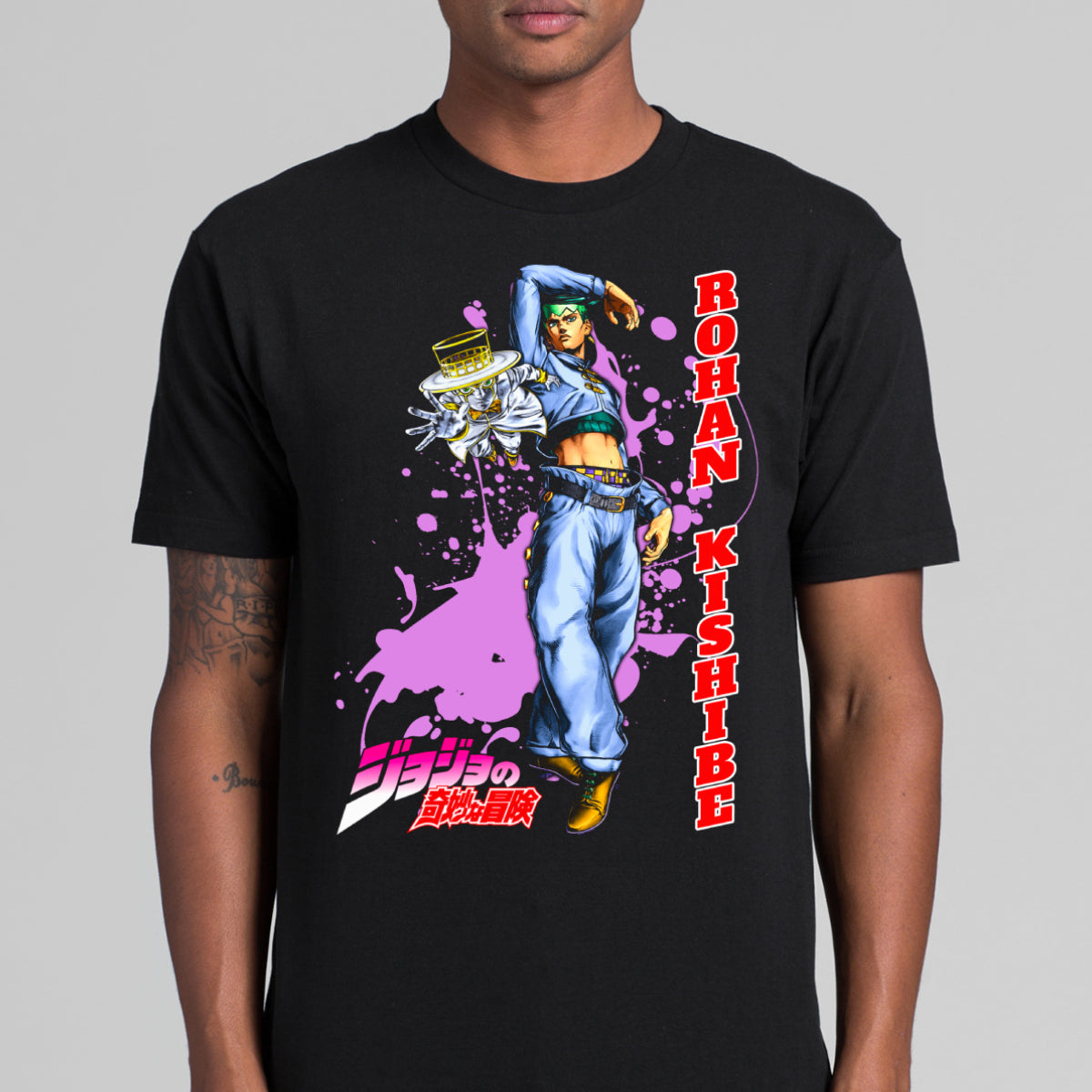 Jojo's Bizarre Adventure Rohan Kishibe T-shirt Japanese anime
