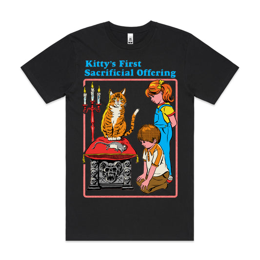 Kitty's First Sacrificial Offering T-shirt Funny Cartoon Tee