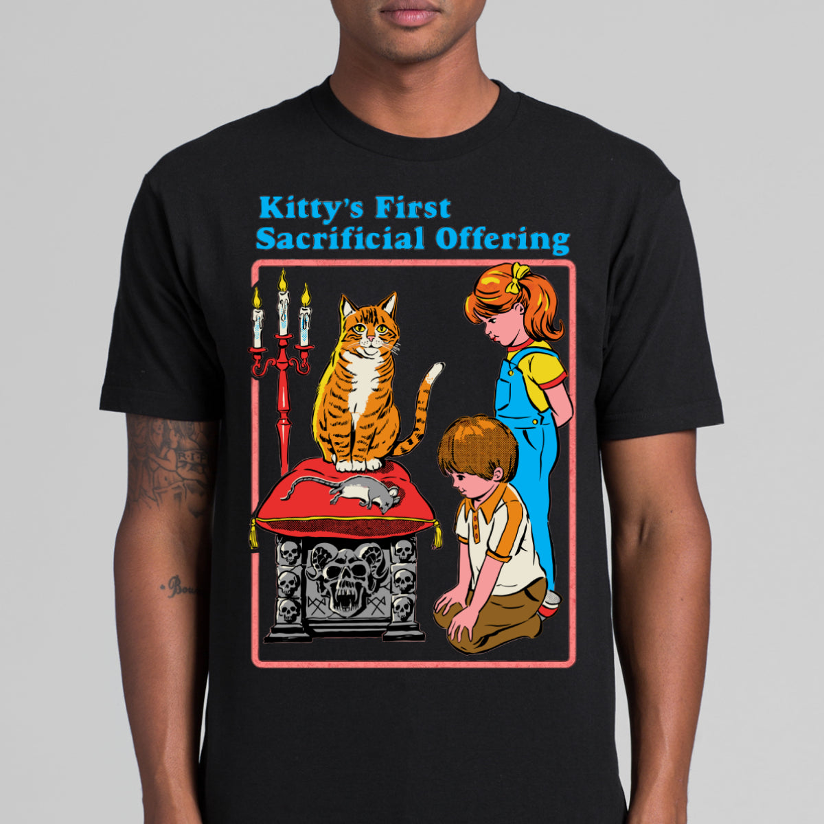Kitty's First Sacrificial Offering T-shirt Funny Cartoon Tee