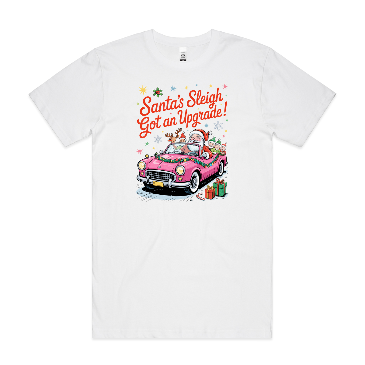 Santa Claus Christmas V7 T-Shirt Cartoon Tee