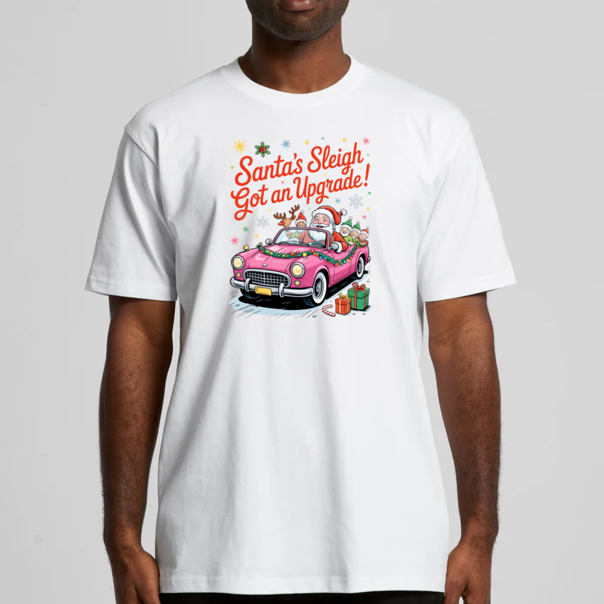 Santa Claus Christmas V7 T-Shirt Cartoon Tee