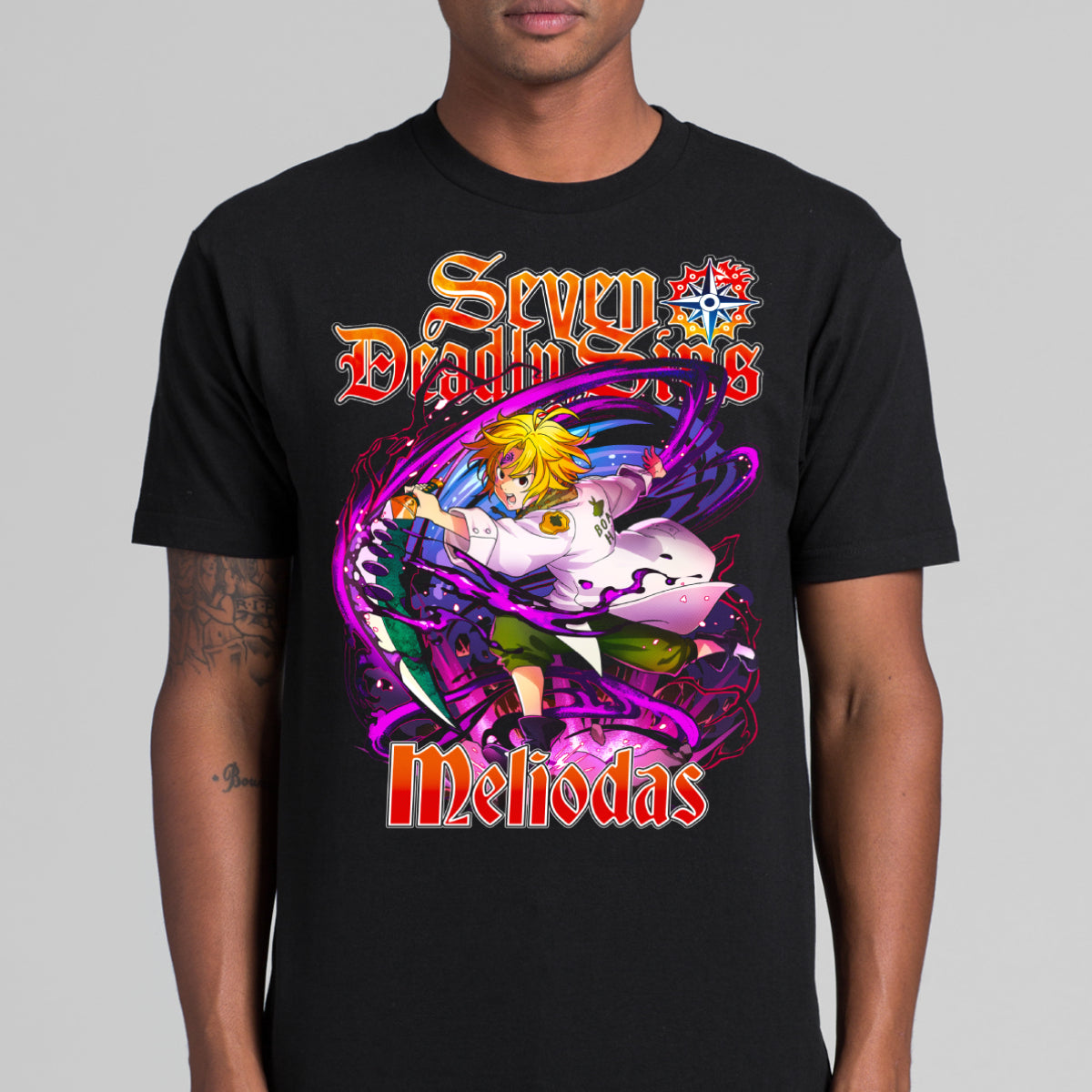 Seven Deadly Sins Meliodas Wrath V2 T-shirt Japanese Anime Tee