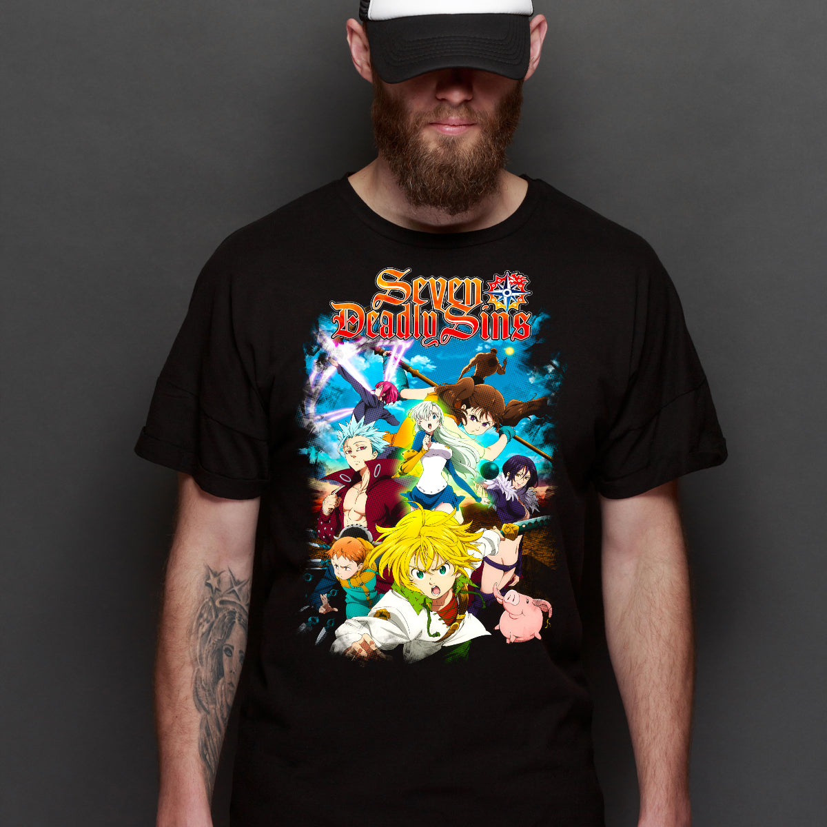 Seven Deadly Sins V7 T-shirt Japanese Anime Tee