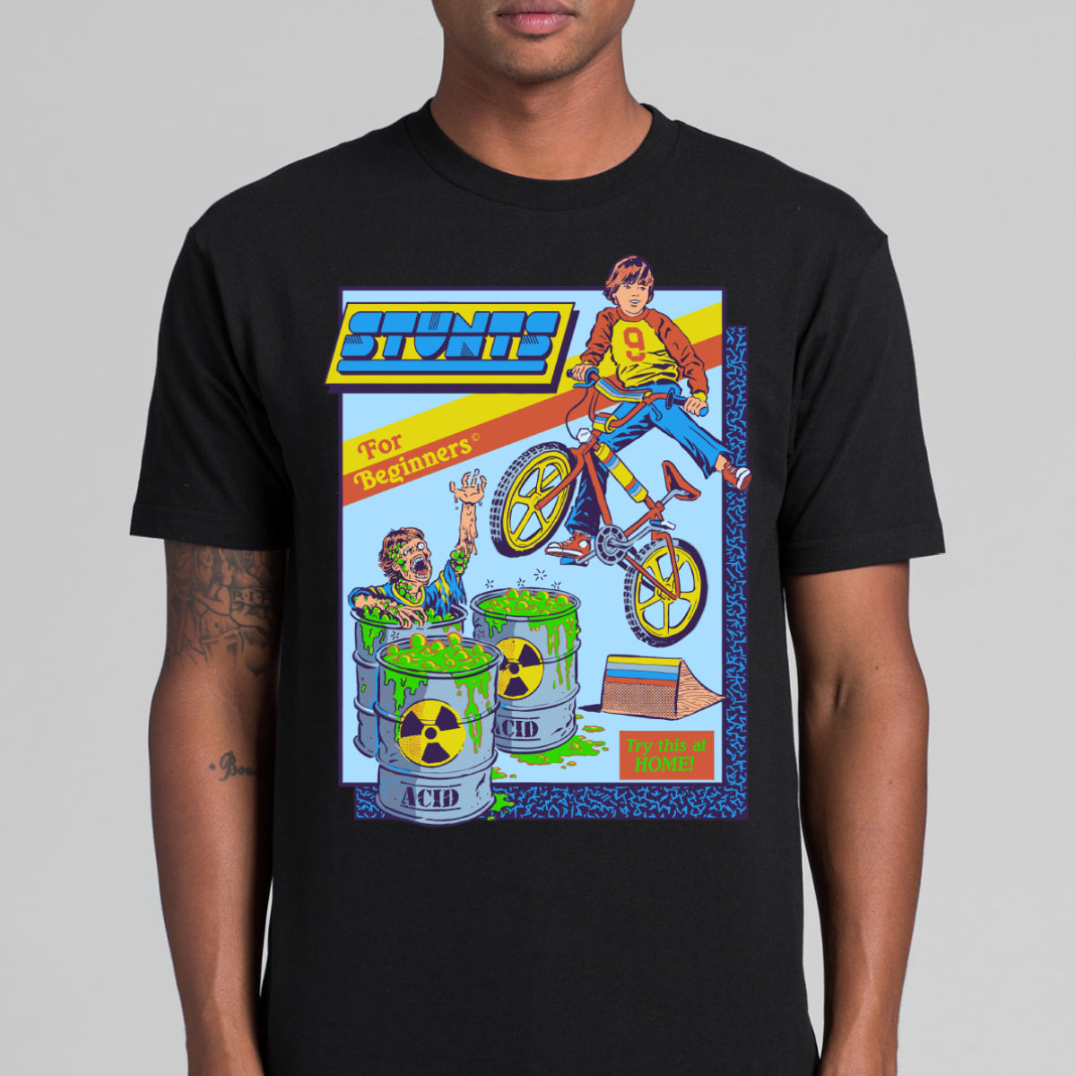 Stunts For Beginners T-shirt Funny Cartoon Tee