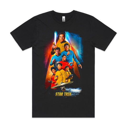 Star Trek TV Series T-Shirt Cotton Block Tee
