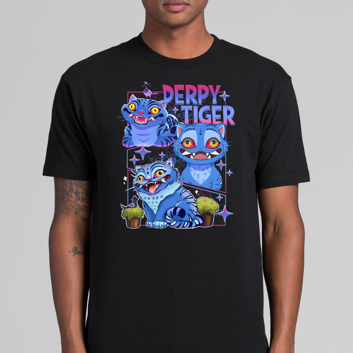 K-pop Demon Hunters Derpy Tiger V3 T-shirt Animation Movie Tee