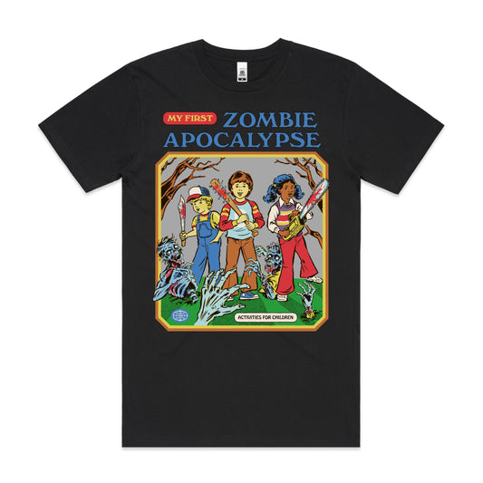 My First Zombie Apocalypse T-shirt Funny Cartoon Tee