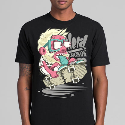 Nerd Skateboarding T-shirt Funny Spoof Tee