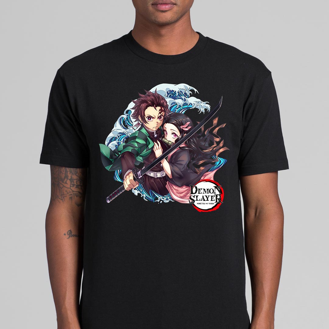 Demon Slayer Tanjiro Nezuko T-Shirt Japanese Anime Tee