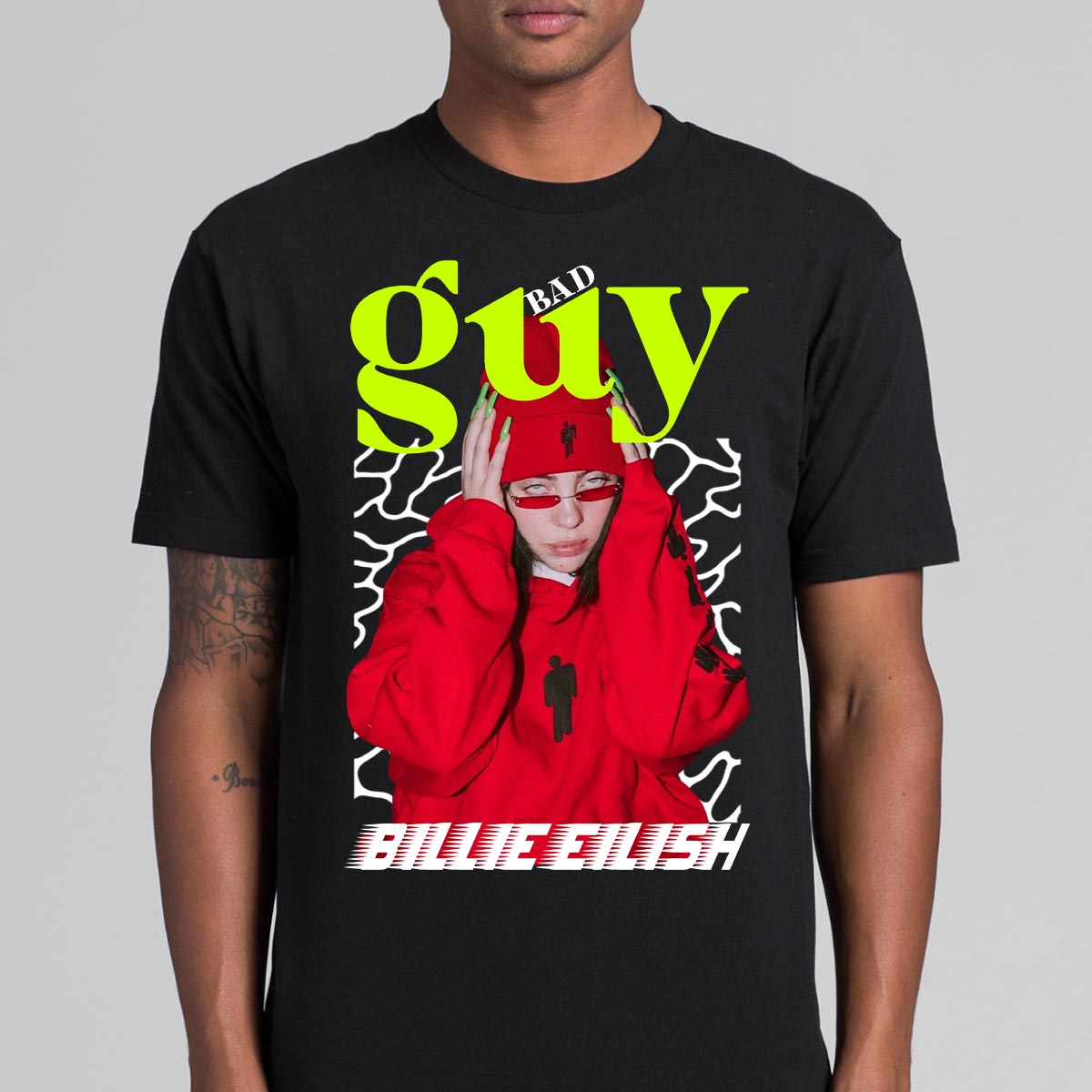 Billie Eilish Bad Guy T-Shirt Artist Family Fan Music Pop Culture